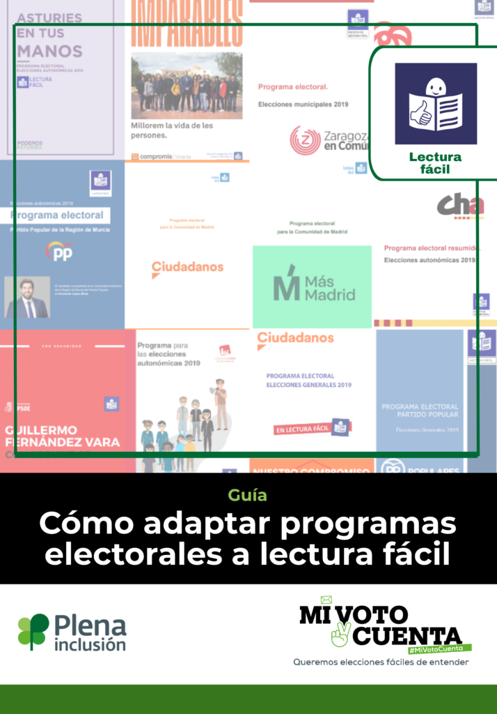 portada guía Cómo adaptar programas electorales a lectura fácil